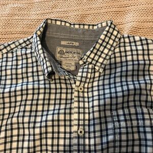 American Rag Men's Navy and White Plaid Shirt
